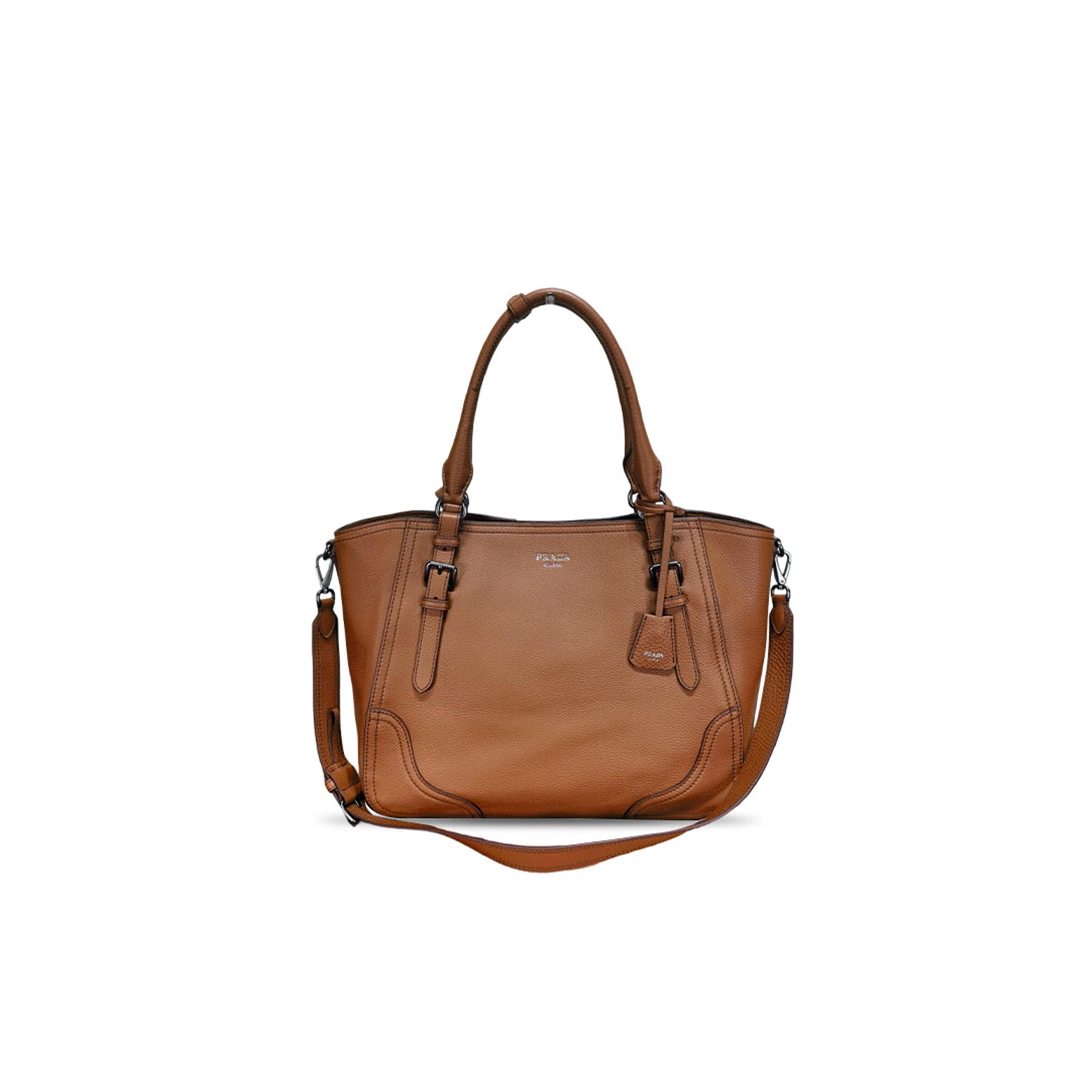 PRADA LARGE LEATHER TOTE BAG 1BG602 (38*32*14cm)